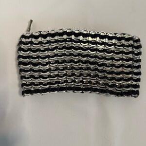 Escama Studio Black and Silver Pop Tab Clutch
